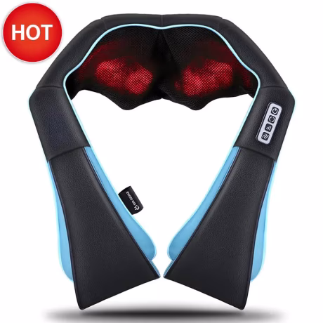 Wireless Electric Neck And Back Massager Shiatsu Shoulder Massager With Heat Deep Kneading Body Neck Massager