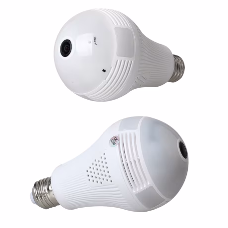Wireless Fisheye Bulb Camera 4k 360 Degree Surveillance Panoramic CCTV VR WIFI Home Security IP Network Camera