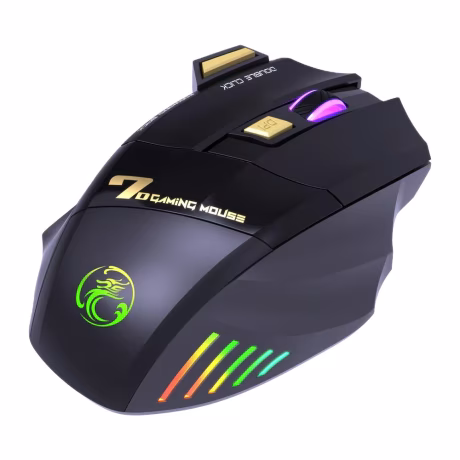 Wireless Mouse BT RGB Rechargeable Mouse Wireless Computer LED Backlit Ergonomic Gaming Mouse for Laptop PC