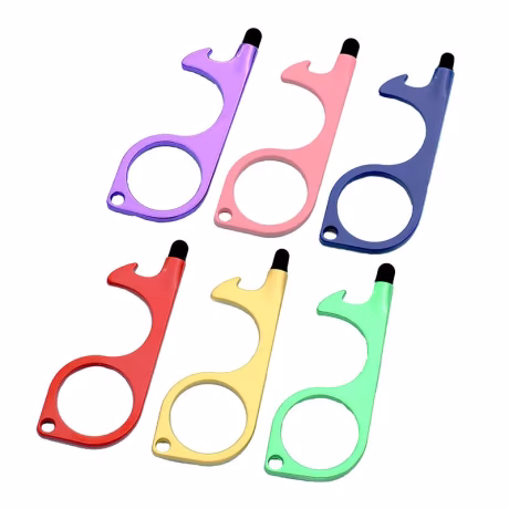 Women Or Men Self Defense Keychain Safety Key Chain Key Door Tool Touchless No Touch Door Opener