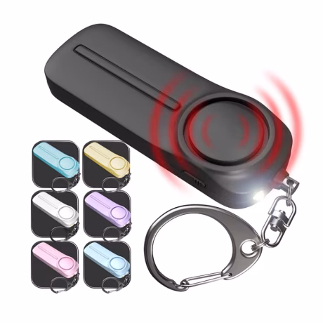 Women Self-Defense Security Alarm Keychain 138DB Electronic Alarm Keychain Device