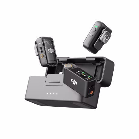 DJI Mic 2 (2 TX + 1 RX + Charging Case), All-in-one Wireless Microphone