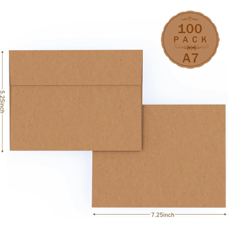 ONVELS Pick: A7 Kraft Self-Seal Envelopes, 100-Pack