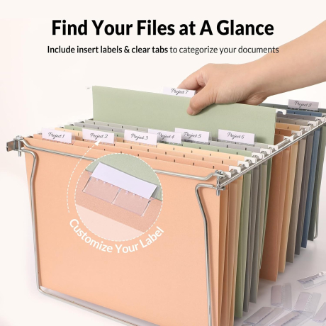 ONVELS Pick: SUNEE Pastel Hanging File Folders, 25-Pack