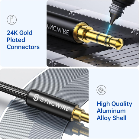 ONVELS Pick: Syncwire 3.5mm Braided Aux Cable, 3.3 ft