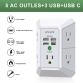 ONVELS Pick: QINLIANF 5-Outlet Wall Extender with USB 1