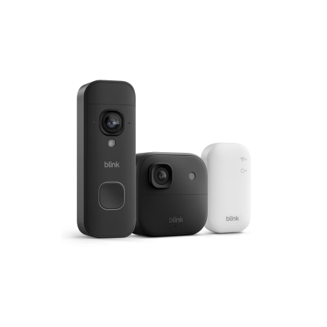 ONVELS Pick: Blink Battery Doorbell 2K+ (newest model) and Outdoor 2K+ (newest model) — Wireless smart security, 2K video, enhanced audio. Sync Module Core included - 1 Camera + Battery Doorbell 2K+ (Black)
