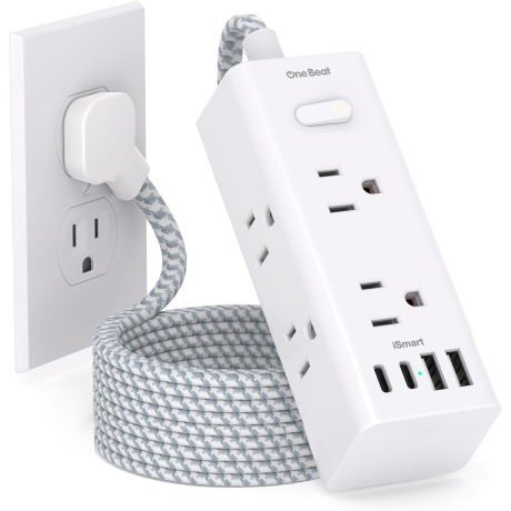 ONVELS Pick: One Beat Surge Protector Power Strip, 5 Ft Flat Plug Extension Cord, 900J