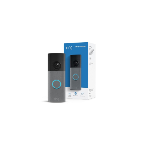 ONVELS Pick: Ring Battery Doorbell 2K (newest model) Retinal 2K with wide-angle video, up to 6x Enhanced Zoom, Two-Way Talk, and Built-In Battery, Speckled Gray