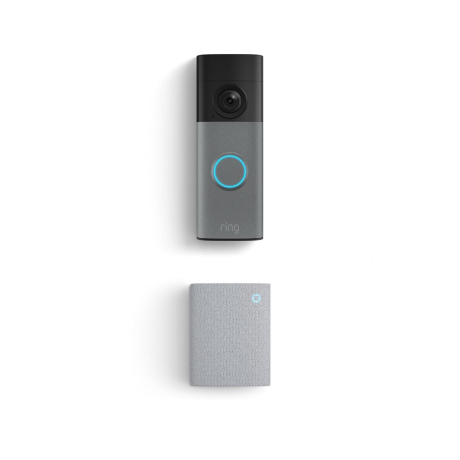 ONVELS Pick: Ring Battery Doorbell (newest model), Speckled Gray with Chime (newest model), White