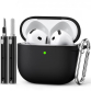 ONVELS Pick: Ljusmicker for AirPods 5/4 Case (2026/2024) with Cleaner Kit,Black | Soft Silicone Protective Cover for Apple AirPods 5 Case/AirPods 4 Case with Keychain for Women Men,Supports Wireless Charging 1