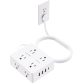 ONVELS Pick: Olcorife Flat Plug Power Strip with 10 FT Extension Cord, 8 Outlets 4 USB Ports(1 USB C), 3 Sided Outlet Extender for Home Office Travel Dorm Room Essentials, White 1