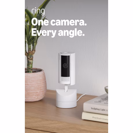 Ring Pan-Tilt Indoor Cam (newest model), White