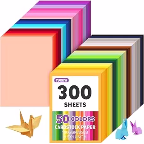 300 hojas de cartulina de colores de 8.5 x 11 pulgadas