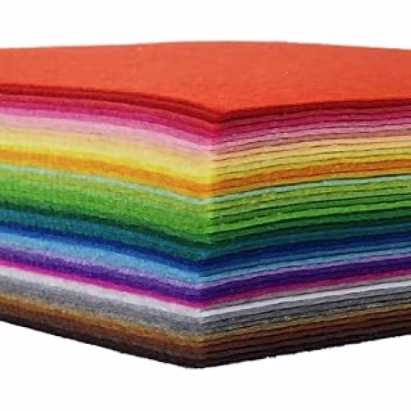 42 hojas de fieltro 4 x 4 pulgadas con colores surtidos y 1 mm de grosor para artesanías y manualidades