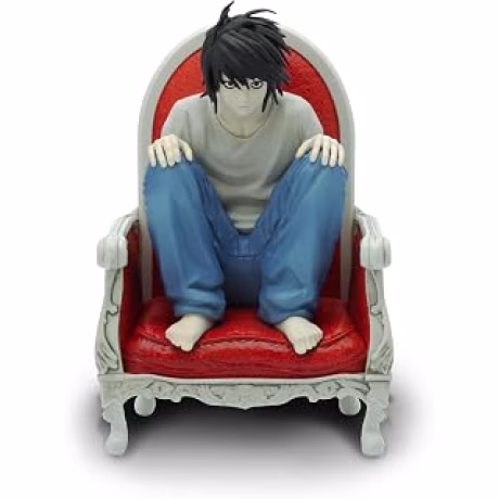 ABYSTYLE Studio Death Note Detective L SFC Figura coleccionable de PVC de 5.5 pulgadas de alto, estatua de anime, figura de manga de anime, decoración del hogar, habitación y oficina, regalo