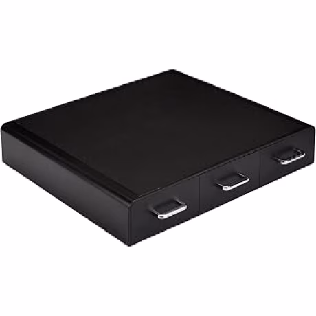Amazon Basics — Organizador negro de cápsulas K-Cup con tres cajones y capacidad para 36 cápsulas