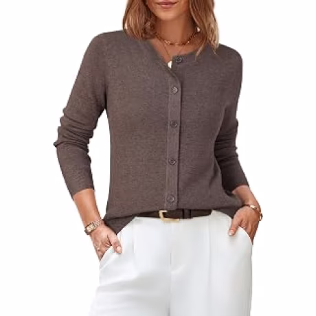 Arach&amp;Cloz cárdigan casual para mujer de mezcla de lana