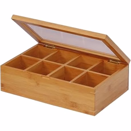 Caja de bambú para almacenar té