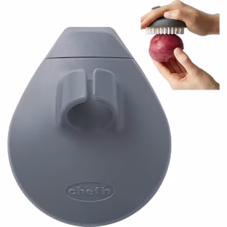 Chef'n PalmBrush — Cepillo para verduras de 3.5 × 3 × 1.5 pulgadas, gris mármol