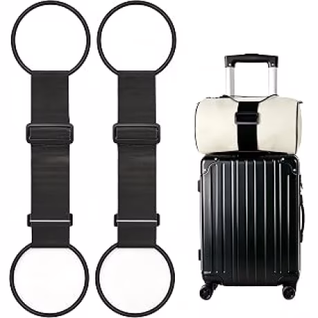 Correas ajustables para conectar bolsas a maletas, paquete de dos