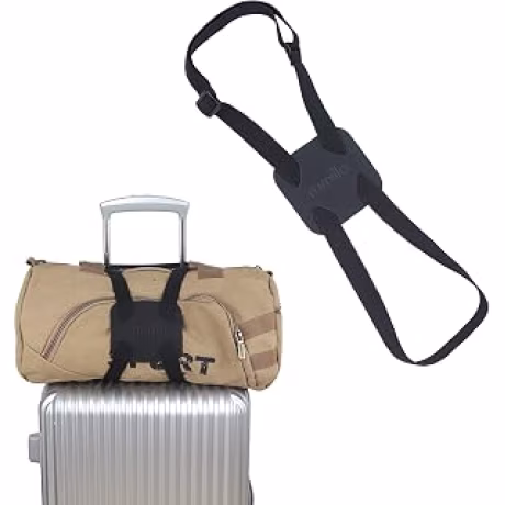 Correas de equipaje para bolsa de equipaje Bungee, correas de equipaje, cinturón ajustable para maleta, añade una bolsa, correa elástica para maleta fácil de viajar, (negro)