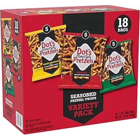 Dot's Pretzels Twists, paquete variado de aperitivos de 3 sabores
