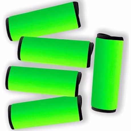 Envolturas de mango de equipaje de neopreno para viajar etiquetas de equipaje de color brillante | Envolturas de mango|Cubiertas de mango, Verde fluorescente, Identificadores de equipaje