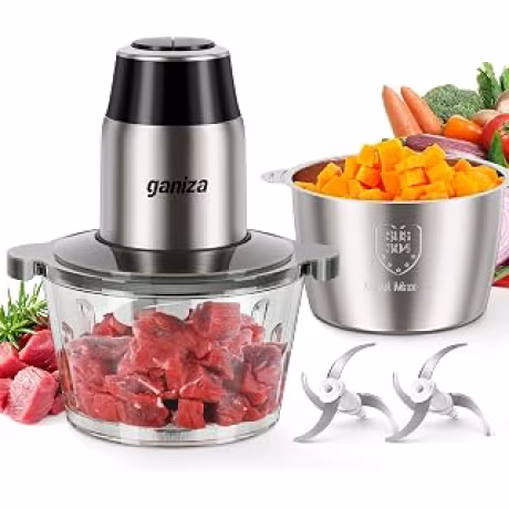 Ganiza — Procesador de alimentos de 450 W con dos cuencos