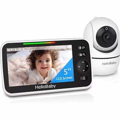 HelloBaby HB6550 - Cámara de monitor para bebés sin WiFi y audio HB6550