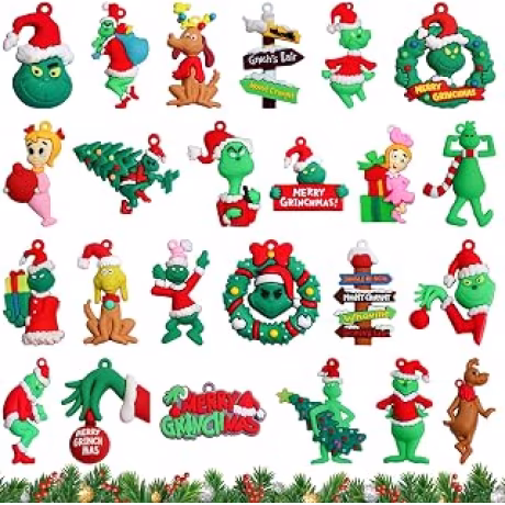 Juego de 24 figuras decorativas navideñas