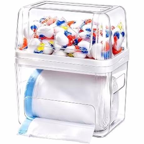 Kaen — Dispensador 3 en 1 para bolsas de basura y cápsulas de lavavajillas