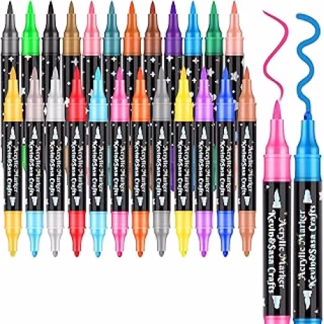 KEVIN&amp;SASA CRAFTS — Juego de rotuladores de pintura acrílica de doble punta