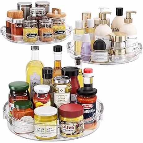 LAMU — Tres organizadores giratorios Lazy Susan de 9.25, 10.6 y 12 pulgadas
