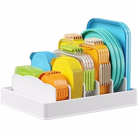 Lifewit — Organizador de tapas de cocina con seis divisores ajustables