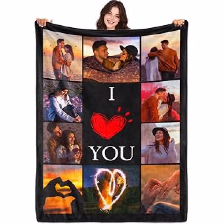 Manta de regalo personalizada para novio, novia, manta con foto personalizada, regalos para parejas, mamá, papá, marido, esposa, aniversario, cumpleaños, día de San Valentín