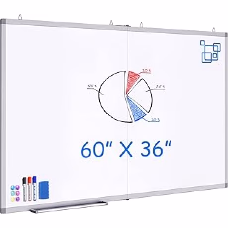Maxtek — Pizarra magnética de pared de 60 x 36 pulgadas