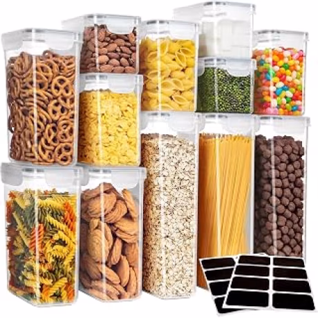 MR.SIGA — Doce recipientes herméticos para alimentos y despensa, sin BPA