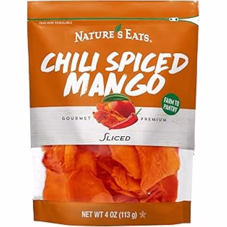 Nature's Eats mango deshidratado con chile y especias, 4 onzas