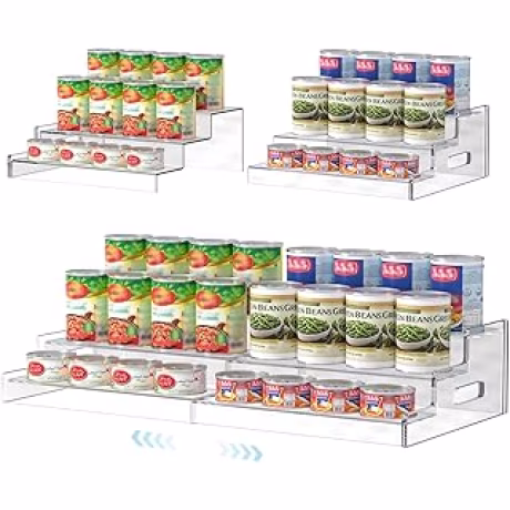 Organizador extensible de acrílico para latas de despensa