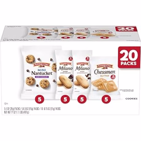 Pepperidge Farm Cookies Paquete variado, paquetes de aperitivos, 20 unidades