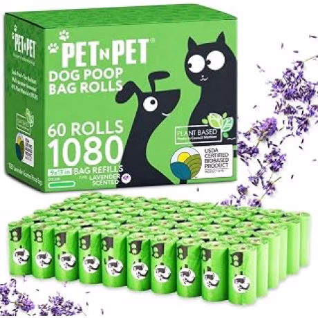 Pet N Pet Bolsas de excremento de perro, 1080 unidades, grandes