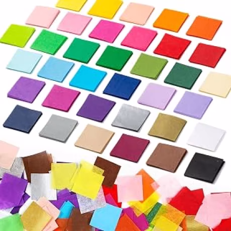 Simetufy 5400 piezas de papel de seda cuadrados de 1 pulgada