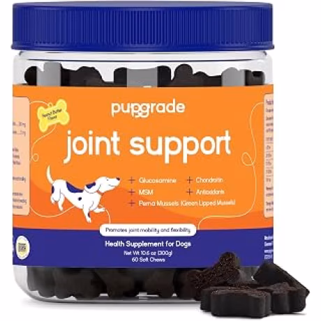 Suplemento para perros con glucosamina y condroitina, sabor mantequilla de maní