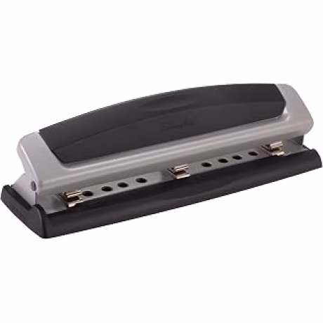 Swingline Precision Pro 74037 — Perforadora ajustable de dos a tres agujeros, capacidad para diez hojas