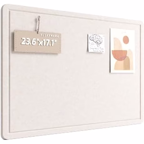 Tablón de anuncios de fieltro plegable de 23.6 x 17.1 pulgadas, color avena