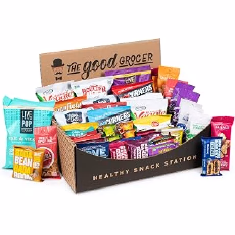 The Good Grocer — Surtido de aperitivos con caja de exhibición, 50 unidades