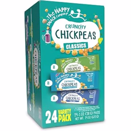 The Happy Snack Company — Garbanzos asados, 24 paquetes de 1 oz