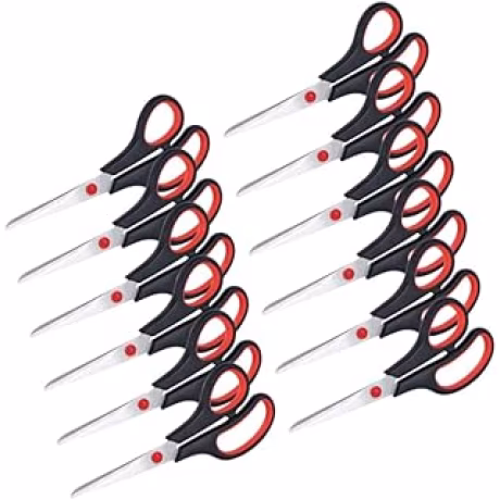 Tijeras de costura multiusos de ocho pulgadas, paquete de 12
