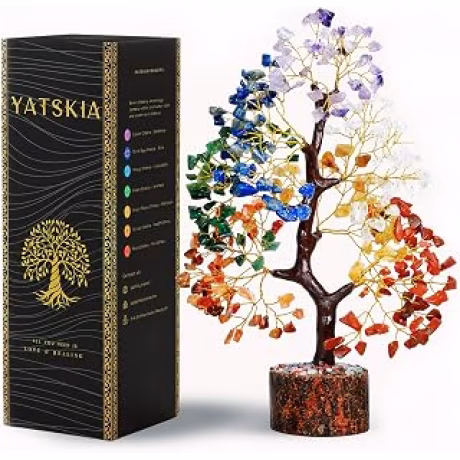 YATSKIA árbol decorativo de cristales de 7 chakras